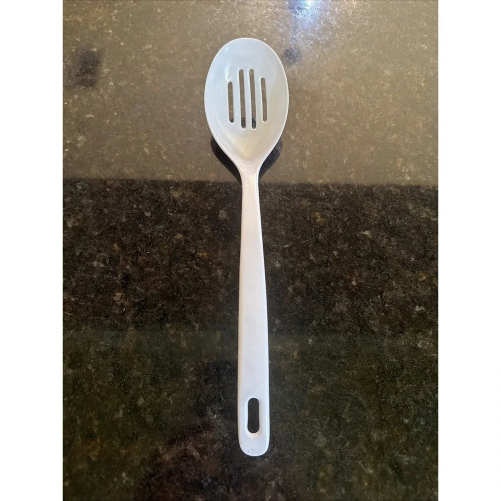 Melamine-ware JP-636 Slotted Spoon White Kitchen Utensil Cooking Serving Ware